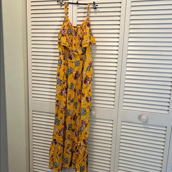 WHTBOUTIQUE/ mom sewing’s Dresses & Skirts - # 0889+ Women’s Floral Yellow Maxi Dress”45 L X 19 “ W